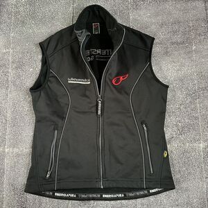 Men's Energiapura Fleece Lined Black Soft Shell Bike Cycling Vest Jacket Sz L